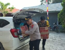 Polsek Melak Bergerak Cepat Tangani Longsor di Muara Bunyut, Warga Diimbau Waspadai Abrasi Mahakam